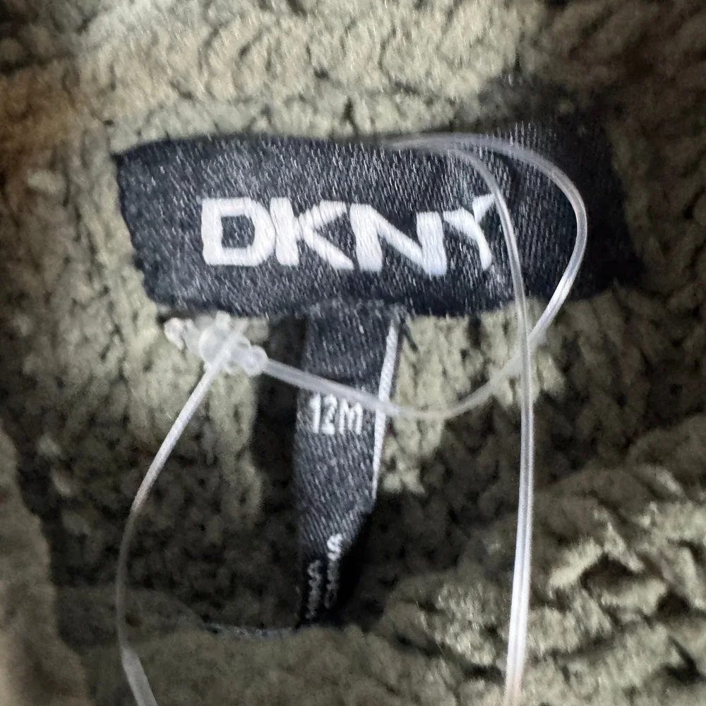 DKNY Toddler Boys 12M Olive Green Chenille Hooded Sweater and Khaki Pants Set